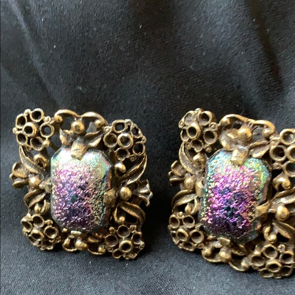 Vintage Judy Lee square earrings - Picture 7 of 7